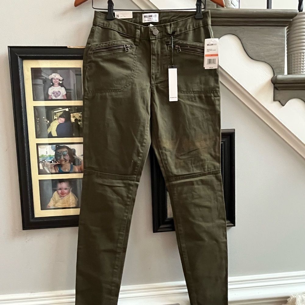 William Rast Olive Jane Skinny Cargo Jeans Pants sz 26 NWT